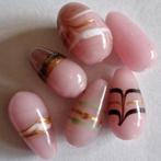 Grote roze bewerkte glas kralen 22 mm, Verzenden, Nieuw, Kraal