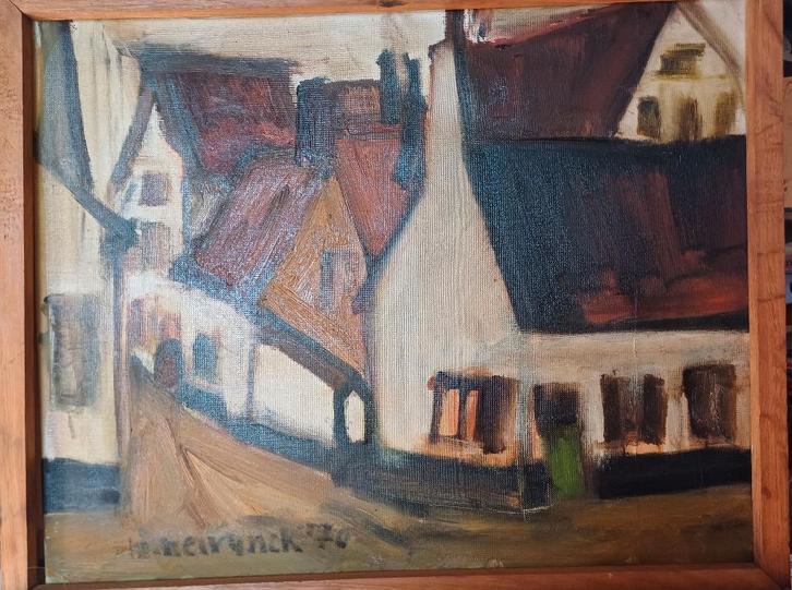 Schilderij olieverf, expressionistisch, Martin Neirynck., Antiek en Kunst, Kunst | Schilderijen | Modern, Ophalen