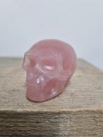 Rozenkwarts schedel, skull. Donker roze, Ophalen of Verzenden, Mineraal