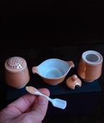 Victoria Czechoslovakia set zout-Len peper-mosterdschotel, Antiek en Kunst, Antiek | Porselein, Ophalen of Verzenden