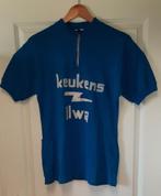 Wollen Retro fietsshirt  blauw Keukens ILWA maat 3, Fietsen en Brommers, Nieuw, Bovenkleding, S, Verzenden