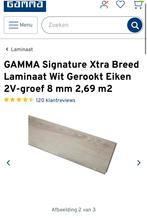 1 pak Gamma grijs V-groef laminaat, 50 tot 150 cm, Laminaat, Ophalen of Verzenden, 10 tot 30 cm
