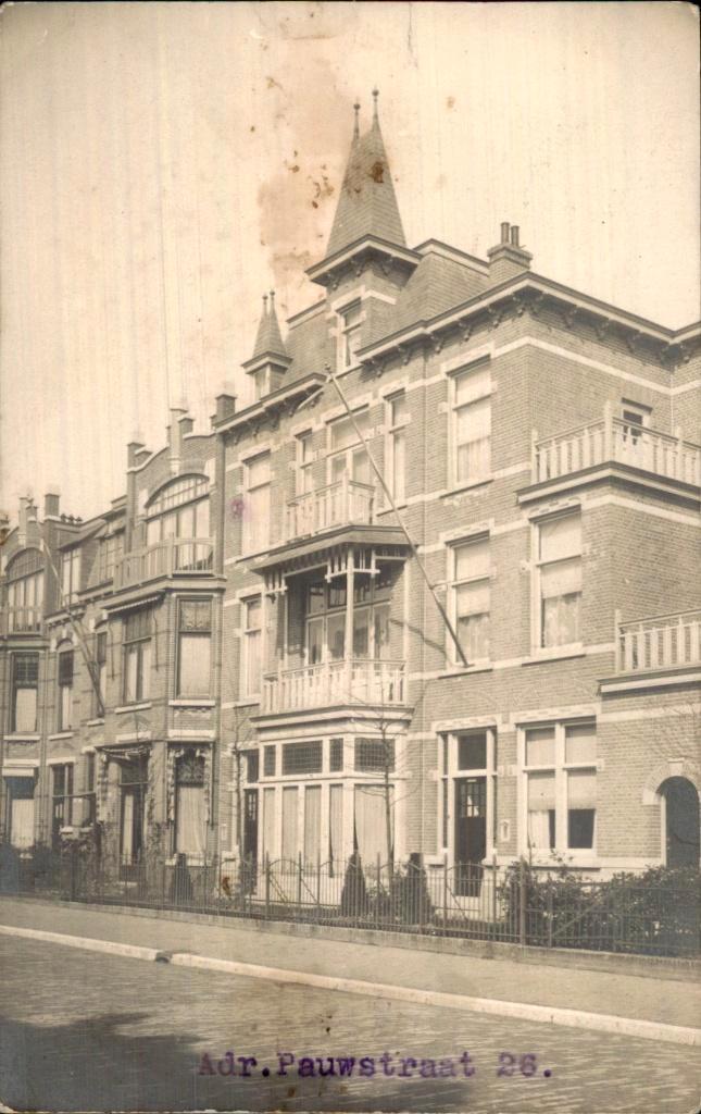 Leiden - Huis - Pauwstraat 26, Verzamelen, Ansichtkaarten | Nederland, Gelopen, Zuid-Holland, Voor 1920, Ophalen of Verzenden