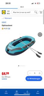 Opblaasboot 1x gebruikt, roeiboot met peddels, Watersport en Boten, Ophalen, Zo goed als nieuw