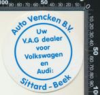 Sticker: Auto Vencken - VAG Dealer Volkswagen Audi - Sittard, Verzamelen, Stickers, Verzenden, Zo goed als nieuw, Auto of Motor