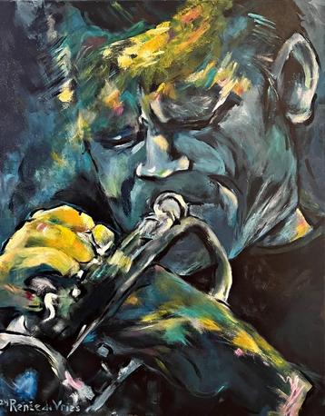 Chet Baker/Acryl op linnen/0.80 - 1.00 m. beschikbaar voor biedingen