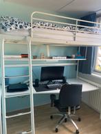 Ikea hoogslaper met bureau, Huis en Inrichting, Slaapkamer | Stapelbedden en Hoogslapers, Gebruikt, Eenpersoons, Ophalen of Verzenden