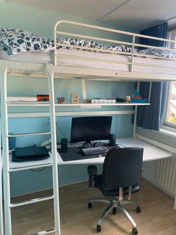Ikea hoogslaper met bureau 