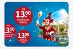 Efteling zegels/ korting kaartjes €13.50, Kortingsbon, Pretpark, Drie personen of meer