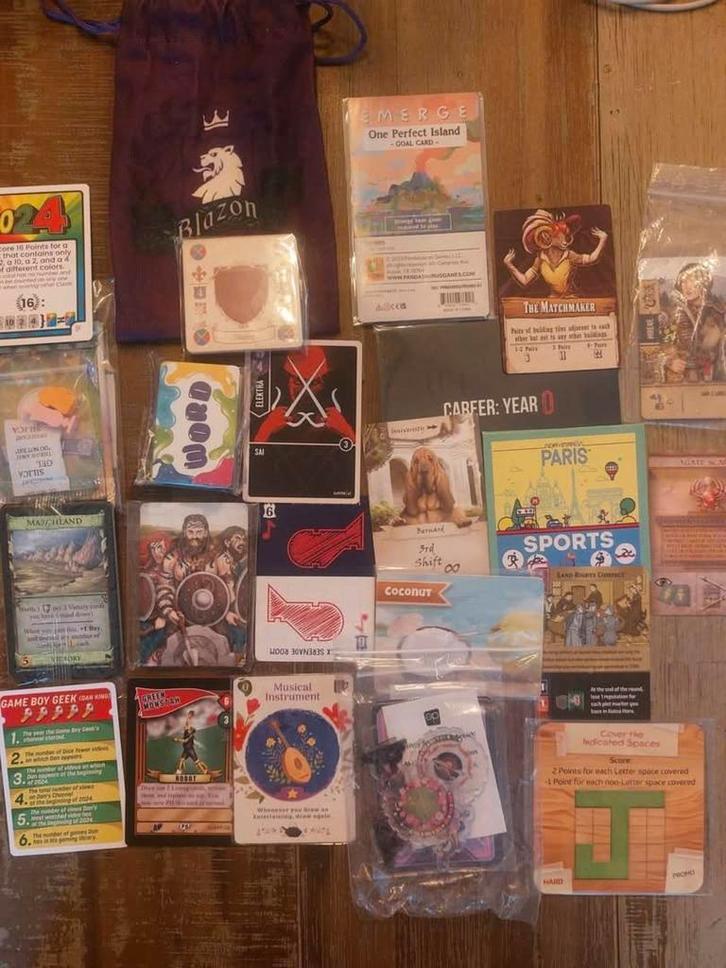 Diversen promo kaarten voor bordspellen, Hobby en Vrije tijd, Gezelschapsspellen | Bordspellen, Zo goed als nieuw, Ophalen of Verzenden