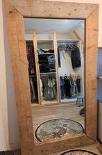 Grote, houten spiegel, Huis en Inrichting, Ophalen, 200 cm of meer, Zo goed als nieuw, 100 tot 125 cm