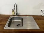 Wasbak + kraan keuken, Ophalen, Gebruikt, 50 tot 100 cm, Minder dan 100 cm