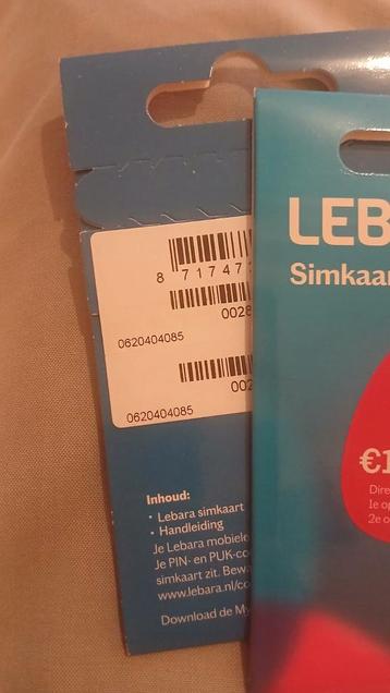 Lebara 06.20.40.40.85 beschikbaar voor biedingen