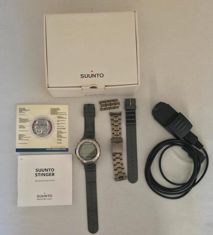 Suunto Stinger Titanium Duikcomputer met ACW interface unit, Watersport en Boten, Duiken, Gebruikt, Duikcomputer, Ophalen of Verzenden