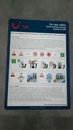 Safety Card TuiFly B737-800, Verzamelen, Luchtvaart en Vliegtuigspotten, Ophalen of Verzenden, Zo goed als nieuw, Kaart, Foto of Prent
