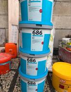 Eurocol 686 Tegellijm - 1x ongeopend, 3x halfopen, Doe-het-zelf en Verbouw, Gebruikt, Wit, Ophalen of Verzenden, 15 tot 20 liter