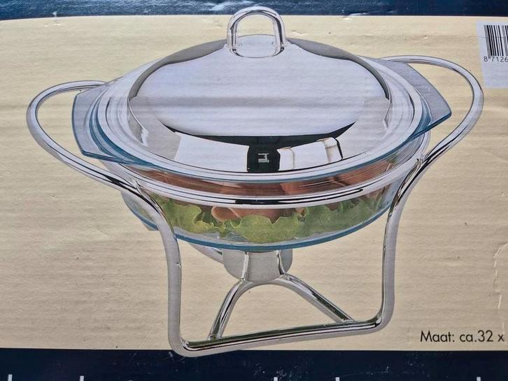 Richaud serveerschaalset verzilverd Nieuw in doos., Huis en Inrichting, Keuken | Potten en Pannen, Nieuw, Verzenden