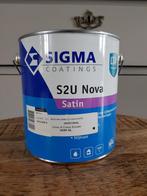 Sigma S2U Nova Satin 2,5 liter PPG 1006-4 Mercurial, Doe-het-zelf en Verbouw, Verf, Beits en Lak, Ophalen of Verzenden, Zo goed als nieuw