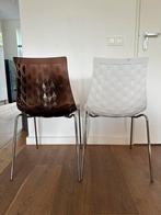 6 moderne design eetstoelen Calligaris ICE - goede staat!, Huis en Inrichting, Stoelen, Ophalen, Gebruikt, Bruin, Modern