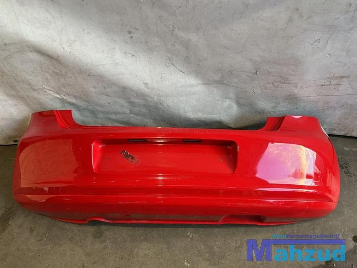 VW POLO 5 6R 6C ROOD LP3G Achterbumper 2009-2017, Auto-onderdelen, Carrosserie en Plaatwerk, Bumper, Volkswagen, Achter, Gebruikt