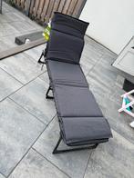 Ligbed inklapbaar met nieuw kussen, Tuin en Terras, Ligbedden, Ophalen, Zo goed als nieuw