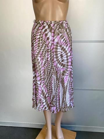 J390 Gerry Weber maat 44=L rok rokje wit/roze/beige beschikbaar voor biedingen