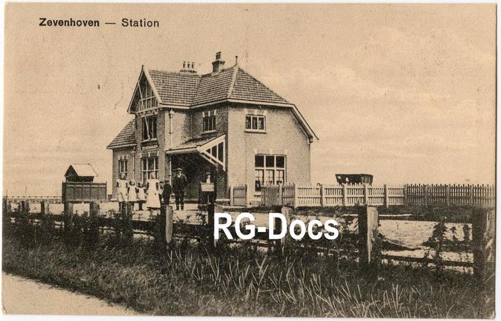 Ansichtkaart - Briefkaart Trein Station Zevenhoven 1917, Verzamelen, Ansichtkaarten | Nederland, Gelopen, Zuid-Holland, Voor 1920