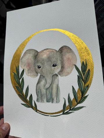 Handgemaakte A4 Aquarel Alfabet letters voor kinderkamer beschikbaar voor biedingen