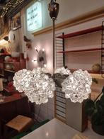 Vintage hanglamp brutalist jaren 60, Huis en Inrichting, Lampen | Kroonluchters, Ophalen, Gebruikt, ,, Glas