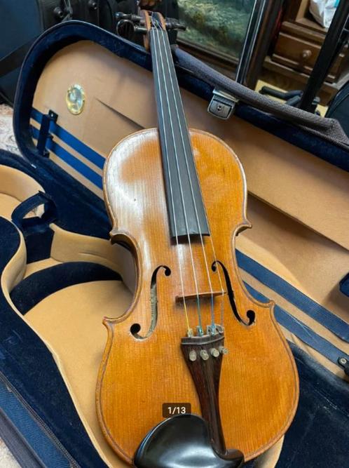 Oude viool te koop, Muziek en Instrumenten, Strijkinstrumenten | Violen en Altviolen, Gebruikt, Viool, 4/4-viool, Met koffer, Ophalen