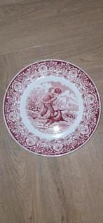 Mooi antiek keramiek wandbord bord hond., Ophalen