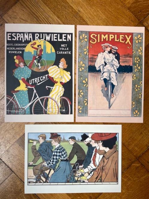 Affiches Fietsen – 3 wandkunstkaarten A4, Huis en Inrichting, Woonaccessoires | Wanddecoraties, Nieuw, Ophalen of Verzenden