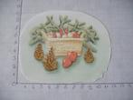 nr. 833 - uitgeknipt 3d plaatje kerst, Hobby en Vrije tijd, Kaarten | Zelf maken, Ophalen of Verzenden, Nieuw, Kerst, Knipvel