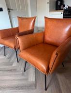 Cognac leren fauteuil - Stijlvol en comfortabel, Ophalen, Gebruikt, Minder dan 75 cm, Leer