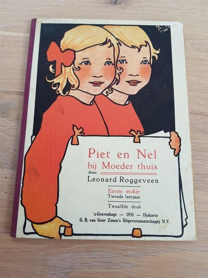 Piet en Nel bij Moeder thuis, Leonard Roggeveen 12e druk, Boeken, Kinderboeken | Jeugd | onder 10 jaar, Gelezen, Fictie algemeen