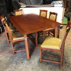 6 Schuitema Helen Art Deco stoel Sullivan tafel, Ophalen, Gebruikt, Bruin, Hout