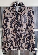 Fracomina blouse beige/ zwart, M, Ophalen of Verzenden, Zo goed als nieuw, Zwart