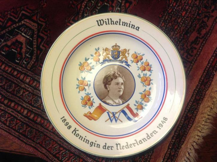 Wilhelmina Herdenkingsbord 1898-1948, Antiek en Kunst, Antiek | Wandborden en Tegels, Ophalen of Verzenden