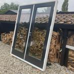hardhouten tuindeuren/ dubbele/ openslaande deuren/pui, Doe-het-zelf en Verbouw, Kozijnen en Schuifpuien, Ophalen, Gebruikt, Deurkozijn
