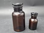 2 oude glazen apothekers flesjes, Antiek en Kunst, Ophalen of Verzenden