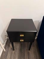 Zwart Nachtkastje met Gouden Details, Ophalen, Minder dan 45 cm, Zo goed als nieuw, Minder dan 55 cm