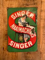 Emaille Reclamebord Singer Naaimachines, Verzamelen, Ophalen of Verzenden, Reclamebord
