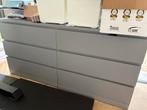 Grijze 6 ladenkast Malm van Ikea, Huis en Inrichting, Kasten | Ladekasten, Ophalen, 5 laden of meer, 150 tot 200 cm, Zo goed als nieuw