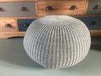 Poef met gebreide afneembare hoes, Huis en Inrichting, Banken | Voetenbanken en Poefen, Ophalen, Rond, 50 tot 75 cm, Minder dan 50 cm