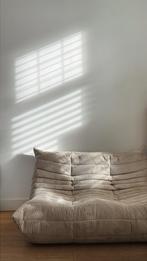 Ligne Roset Togo 2 zits bank beige corduroy rib stof, Ophalen, 100 tot 125 cm, Design, Tweepersoons