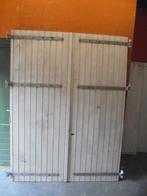 Houten openslaande garagedeuren, 172,5 x 229,5 (nr. GG4100A), Doe-het-zelf en Verbouw, Ophalen, Garagedeur, Zo goed als nieuw