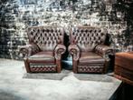 Original Springvale highback Chesterfield set | Set 3,5+1+1, Huis en Inrichting, Banken | Complete zithoeken, Leer, Ophalen of Verzenden