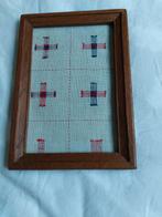 Antieke stoplapje, met blauw en rood ., Ophalen of Verzenden, Zo goed als nieuw