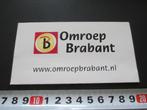 sticker logo omroep brabant, Ophalen, Zo goed als nieuw