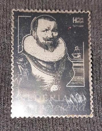 Zilveren postzegel Piet Hein nr. 2878 beschikbaar voor biedingen